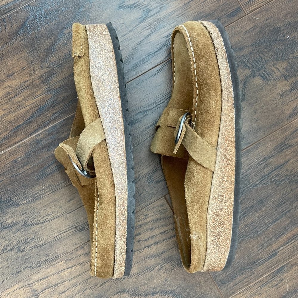 Birkenstock Brown Suede Mules - Picture 6 of 7